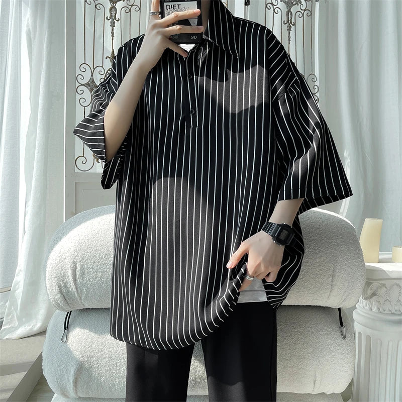 Told Tale Male Simple Stripe Polo Shirt Men Clothing | SAMAG
