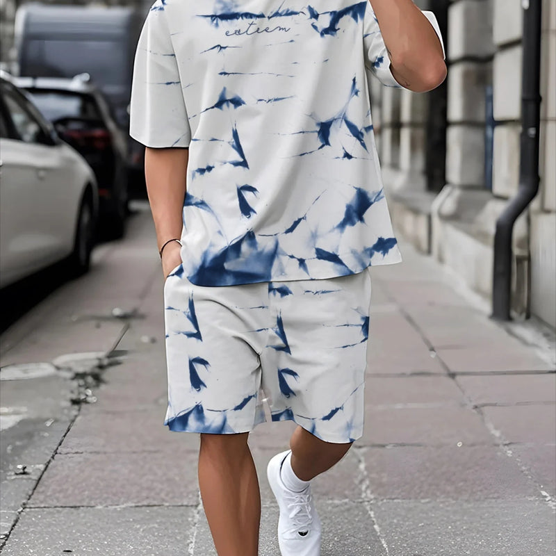 Summer Clothes for Man Plus Size Men's Matching Sets Short Sleeve T - shirts Drawstring Tracksuit 2 Piece - View 11 | SAMAG