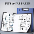 A3 A4 File Folder Clipboard Writing Pad Double Clips Paper Organizer School Office Stationary