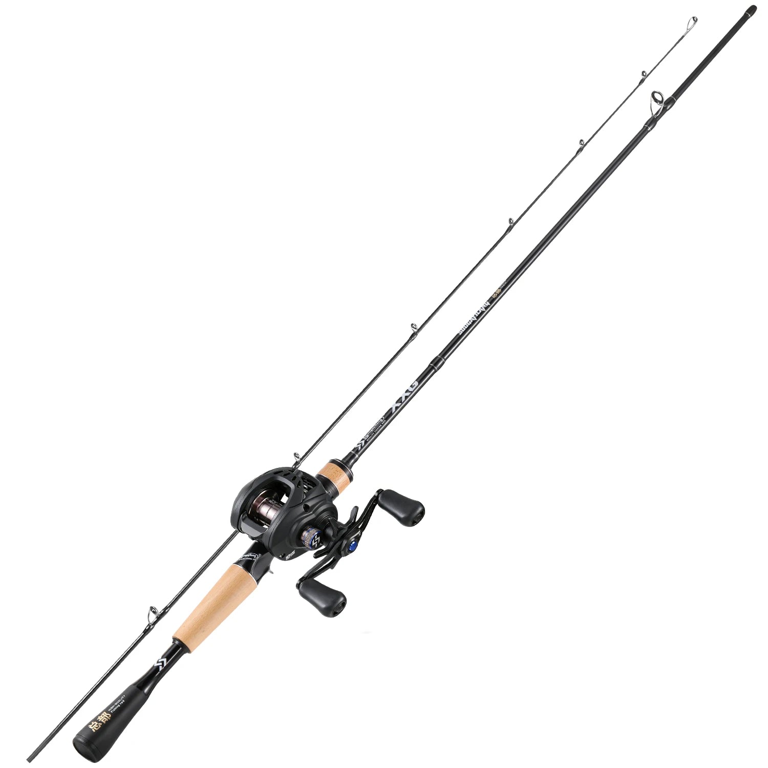 Sougayilang DC Baitcasting Fishing Rod Reel Combo 1.8m MH Full Carbon Rod 7.2:1 Gear Ratio 10kg Max Drag Fishing Tackle