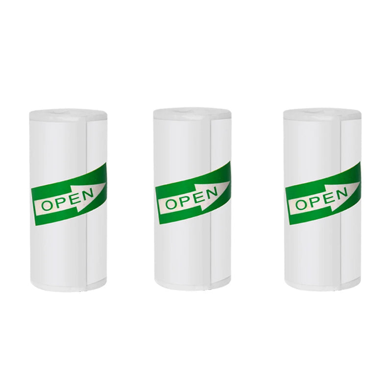 57*25MM HD Mini Printer Thermal Paper Self-adhesive Roll Paper Label Sticker Photo Inkless Printing Portable Printer Color Paper