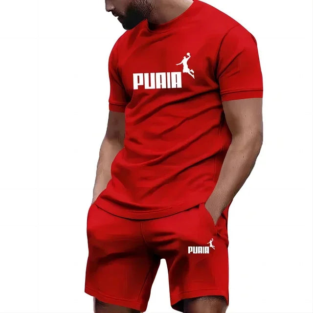 Summer Men's Sets Fashion Tracksuit Short Sleeve T Shirts+Sport Suit Casual Clothing Joggers S - 4XL - View 9 | SAMAG