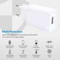1-5Pcs Universal EU Plug Travel USB Wall Charger 5V2A 1A Power Adapter USB-A Phone Charging for Samsung IPhone IPad Xiaomi Huwei