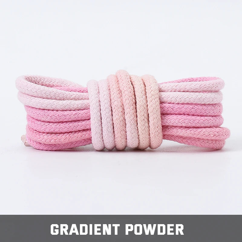 Round Shoelaces Rainbow Cotton Shoelace Quality Running Sneakers Laces 80/100/120/140/160CM Boots Shoe laces Shoes Accessories