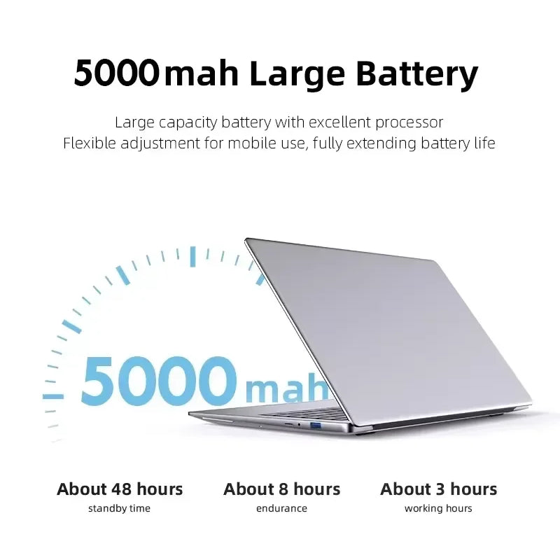 2026 Portable Windows 11 Pro Laptops Intel Core I7 8650U 16GB RAM 1TB SSD Office Gamer Study Notebook Computer PC
