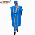 African Men Clothing Agbada Robe Dashiki Shirts Ankara Pants Tribal Hat Wedding Evening Outfits 4 Pieces - View 11 | SAMAG