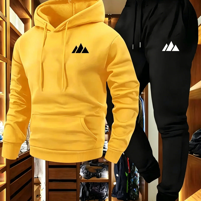Men's Printed Pullover Hoodie Sweatpants Streetwear | SAMAG