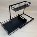 2 - Tier Pull - Out Under Sink Organizer Multi - purpose Plastic Storage Shelf Slide - Cabinet for Kitchen - View 4 | SAMAG