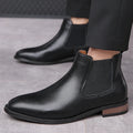 2026 New Mens Casual Leather Chelsea Boots British Style Genuine Leather Outdoor Slip On  Ankle Boots Flat Designer Oxford Shoes