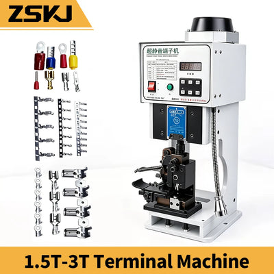 ZSKJ 1.5T 3T Automatic Flat Cable Crimper High Speed Mute Low Noise Wire Terminals Crimping Machine Multiple | SAMAG