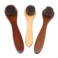 1PC Shoe Boot Polish Shine Cleaning Dust Removal Durable Shoe Brush Long Wood Handle Bristle Horse Hair Brush