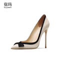 luxury women's shoes Heels For Women 2026 Bowknot Fashion High Heels Sexy Pointed Toe Pumps Ladies Stiletto Evening Dress Shoes