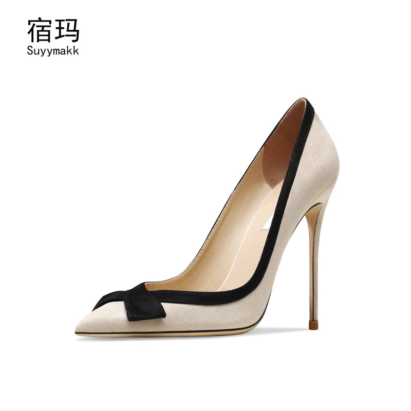 luxury women's shoes Heels For Women 2026 Bowknot Fashion High Heels Sexy Pointed Toe Pumps Ladies Stiletto Evening Dress Shoes