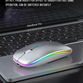 Rechargeable Bluetooth Wireless Mouse with 2.4GHz USB RGB 1600DPI Mouse for Computer Laptop Tablet PC Macbook Gaming Mouse Gamer