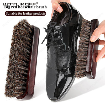 Premium Horsehair Shoe Brush For Leather Polishing | SAMAG