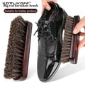 Premium Horsehair Shoe Brush For Leather Polishing Cleaning Car Interior Furniture Bag Effective Dirt Removal Shine Brush