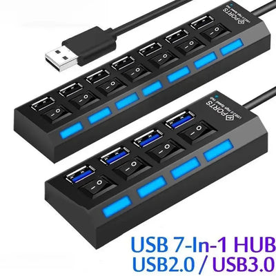 Switch Extension Hub 7-port USB2.0 Computer USB One Drag | SAMAG