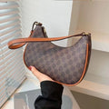 Retro Printing Female Underarm Bag Fashion High Quality Zipper Small Handbag Adjustable Strap Solid Color Shoulder Bags