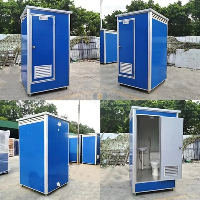 Custom Integrated Mobile Toilet Steel Plate Waterproof Fireproof Outdoor Rural Bathroom Shower Room Seated Toilet