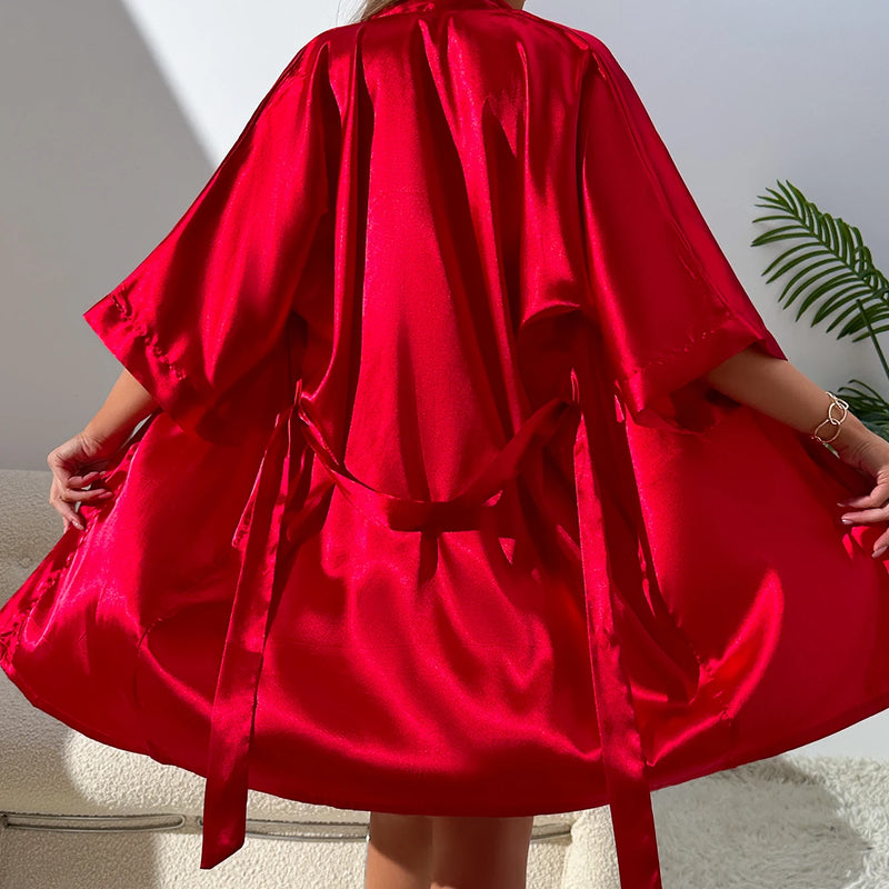 Autumn New Women's Silk Pajamas Sexy Fashion Set | SAMAG