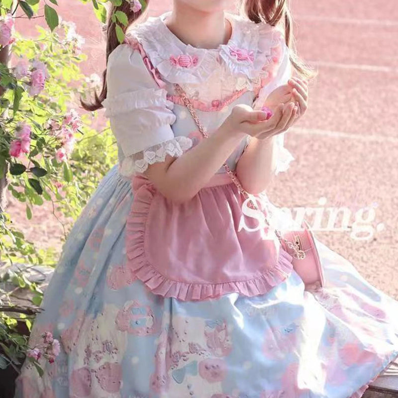 Japanese Lolita Style Lace Ruffles Blouses Summer Women - View 27 | SAMAG