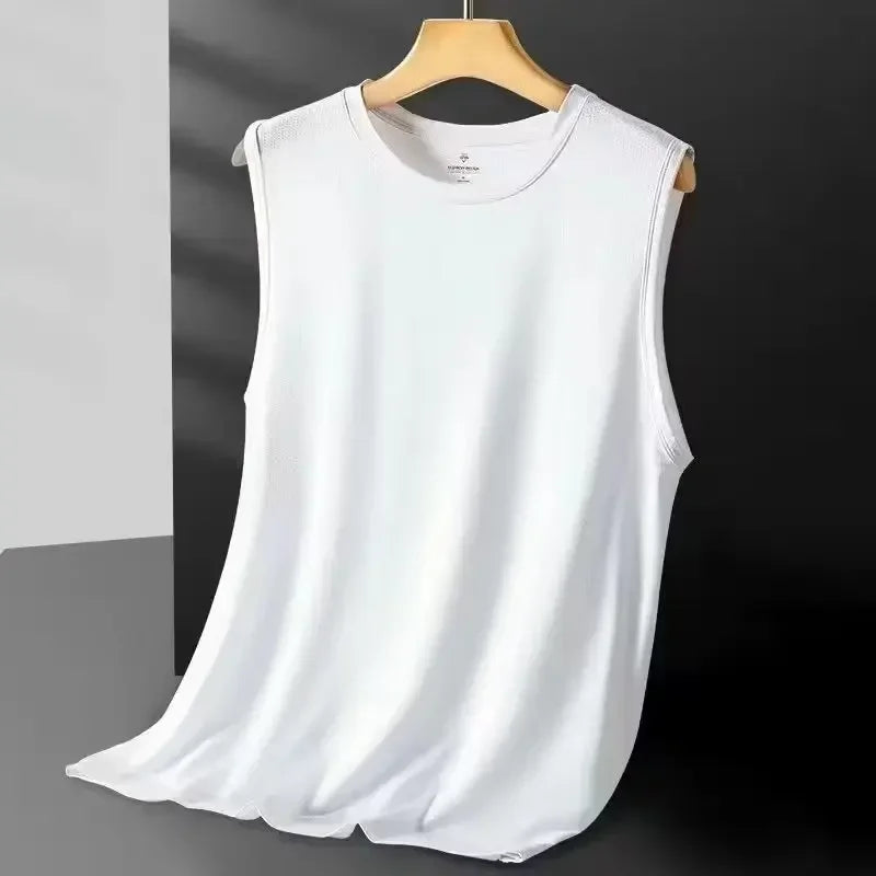 Men's Ice Silk Mesh Vest Lightweight Sports Summer Wear Sleeveless T - shirt Tank Top Casual Fashion - View 7 | SAMAG