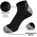 10 Pairs Men Ankle Socks Reinforced Gray Toe Heel | SAMAG