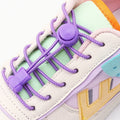 2 Pair No Tie Shoe Laces Kids Adult Quick Laces Round Elastic Shoelaces Without Ties Lock Shoelace Sneakers Shoes Accessories