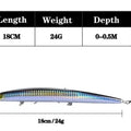 16 Colors 18cm 24g Minnow Fishing Lure Laser Crankbait | SAMAG