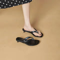 AIYUQI 2026 New Women's Slippers High-Heeled Fashionable Flip-Flops Women Plus Size Summer Round Toe Beach Shoes Girl