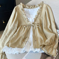 Korean Casual Sweet Fungus Lace Collar Women's Shirt | SAMAG