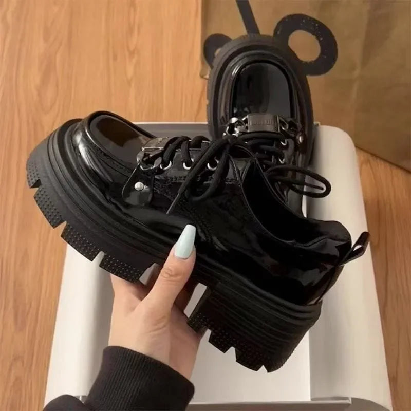 Spring and Autumn New Round Head Thick Bottom Square with Thin Belt Single Shoes Fashion Comfortable Sexy Casual Women's Shoes