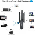 KEBIDUMEI 1300Mbps WiFi Adapter Network Card Dual Band 2.4G/5GHz Bluetooth 5.4 Wireless Receiver - Visuel 3 | SAMAG