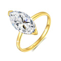 Marquise Cut Moissanite Rings 100% 14K Gold Diamond Ring  D Color VVS1 for Women Gift Anniversary Wedding Fine Jewelry