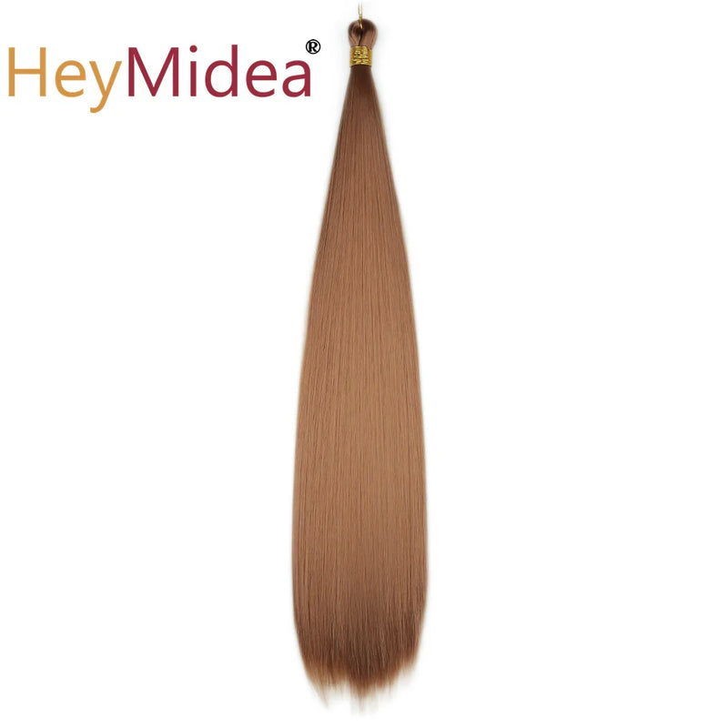 22-28Inch Straight Pony Hair Bundles Crochet Braids Hair Silky Colorful Synthetic Braiding Hair Ombre Synthetic Hair For Women