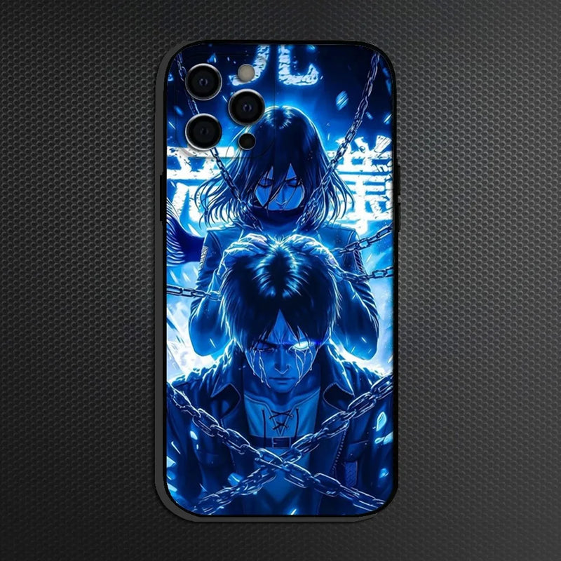 A-Attack On T-titan  Phone Case For iPhone 16,15,14,13,12,11 Plus,Pro Max,XS,X,XR,SE Soft Silicone Black Cover