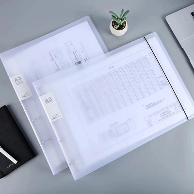 Clear File A3 Binder Portfolio Folder With Rings | SAMAG