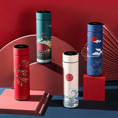 Chinese Style Vacuum Flask With Temperature Display Retro | SAMAG