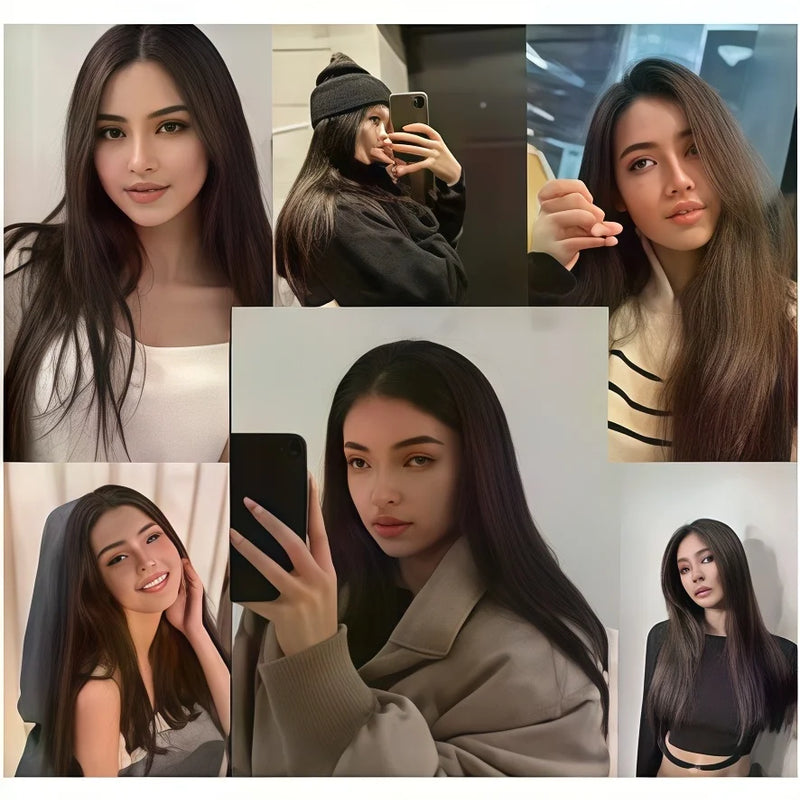 32 Inch Unprocessed Brazilian Virgin Straight Human Hair Bundles Natural Color Silky Smooth Straight Hair Weft 4 Bundles Human Hair Weave Extensions For Ladies
