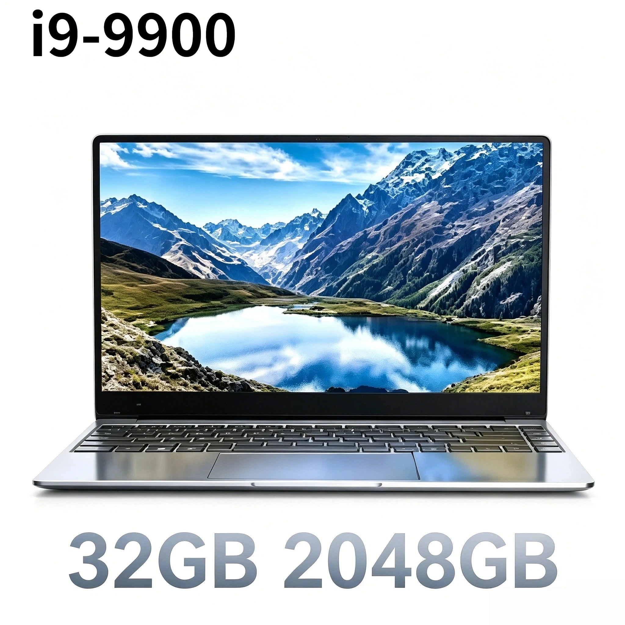 2026 NEW Pro Gaming Laptop 14.1 Inch Intel i9 9900 5GHz 32GB RAM 2TB SSD Ultra Slim 1920x1080 Notebook Office PC