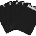 6Pcs A4 Clipboard Folder 12.5x9 Inch Clip Boards with Secure Hold for Office & Classroom Supplies - Black