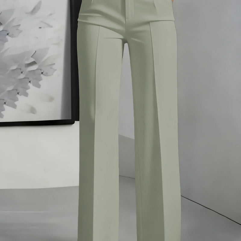 New Women's High - Waisted Draped Straight - Cut Suit Pants - View 15 | SAMAG
