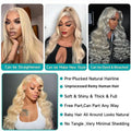 220% 613 HD Lace Frontal Wig 13x6 Blonde Transparent Lace Front Wigs 13x4 Body Wave Human Hair Wigs For Women Brazilian Hair