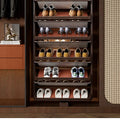Built-in Height Adjustable Shoe Cabinet Closet Space Saving 360° Rotating Shoe Rack, Multi-layer Shoe Holder Storage Organizer