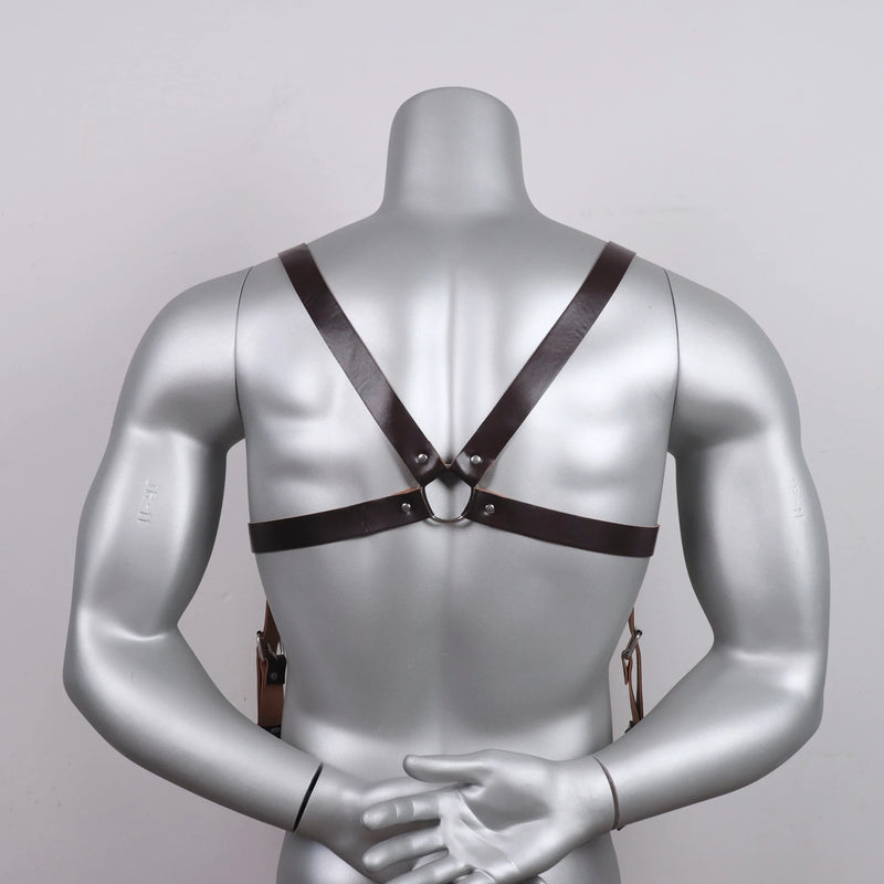 Men's Adjustable Suspenders, Fashionable Casual Back Harness Suspenders