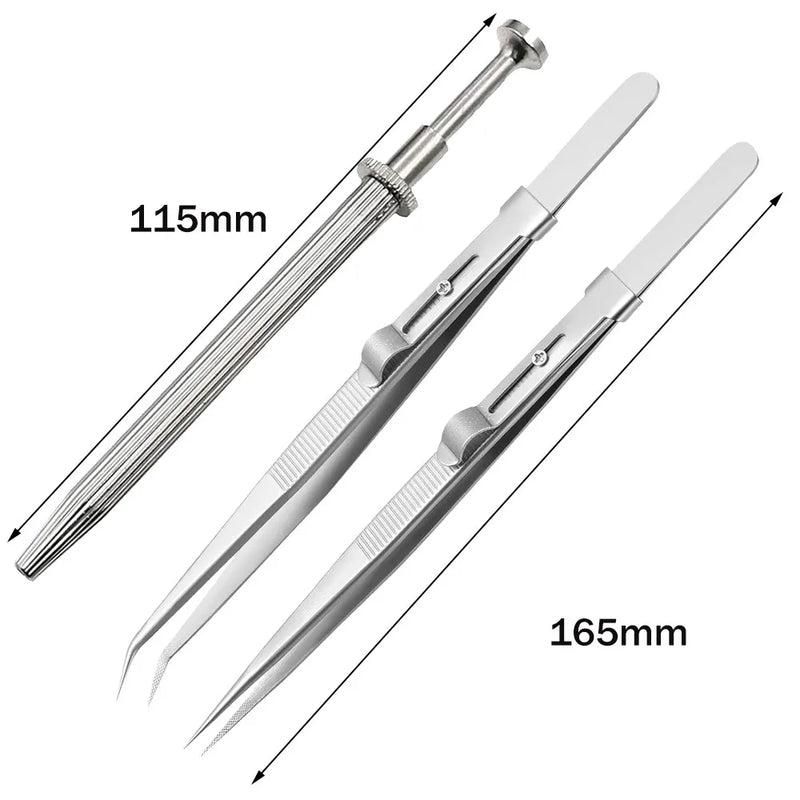 3 Pack Diamond Holder Pick Up Tool - Stainless Steel Tweezers with Claw and Stone Jewelry Grabber - Visuel 6 | SAMAG