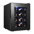 Yeego12 Bottles Wine Cooler 1.17Cu.ft 33L 40-65°F single-zone Thermoelectric cooling Wine Refrigerator YeeGO mini fridge with Blue LED light