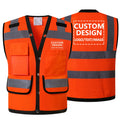Workwear Vest With Customize Logo For Men Hi Vis Vest Jacket  Workwear Custom With Logo And Text