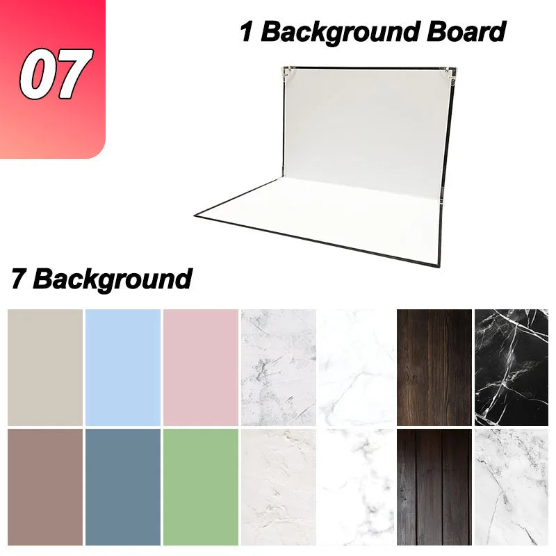 42x30cm Photography Backdrop Board 7 Pcs 2 Sided Photo Background Set 14 Wood Grain Studio Waterproof Product Photographic Props