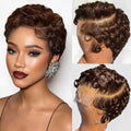 Short Curly Pixie Cut 13x4 Lace Front Wig Human Hair Wigs 13x Lace Frontal Wigs Short Layered Curly wig